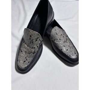 $598 John Varvatos Collection Made in Italy Snakeskin Leather Loafers 9.5